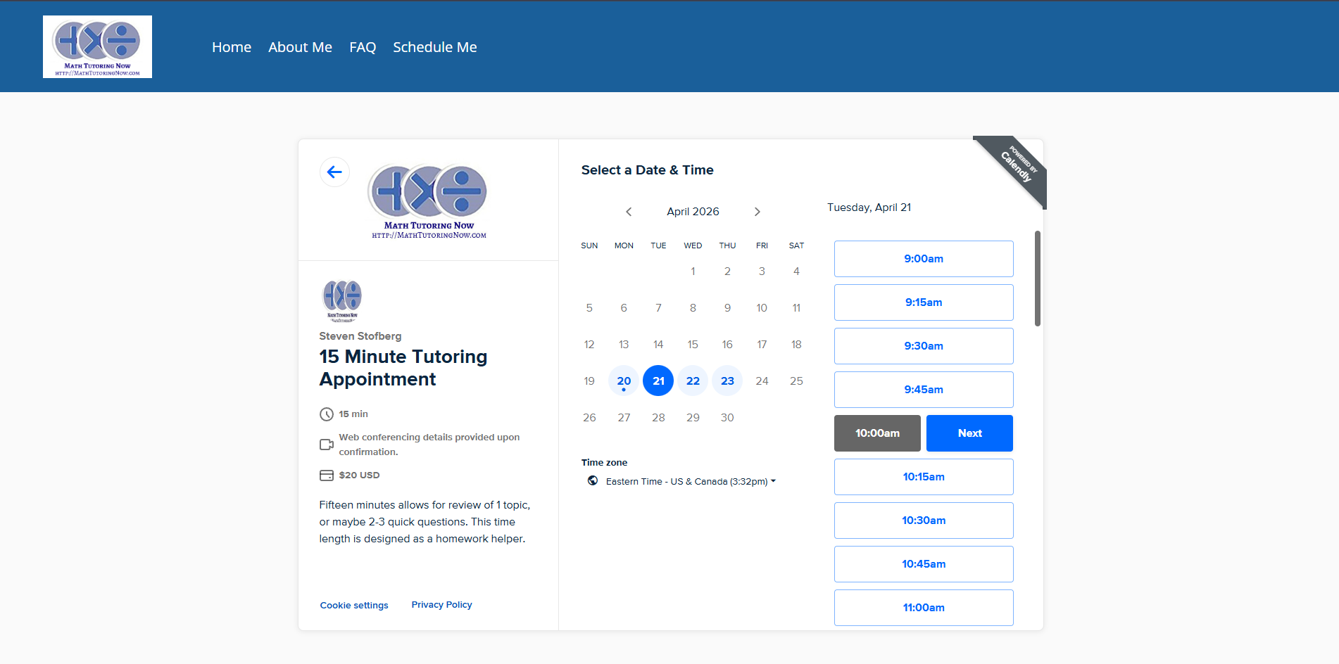 Math Tutoring Now Services